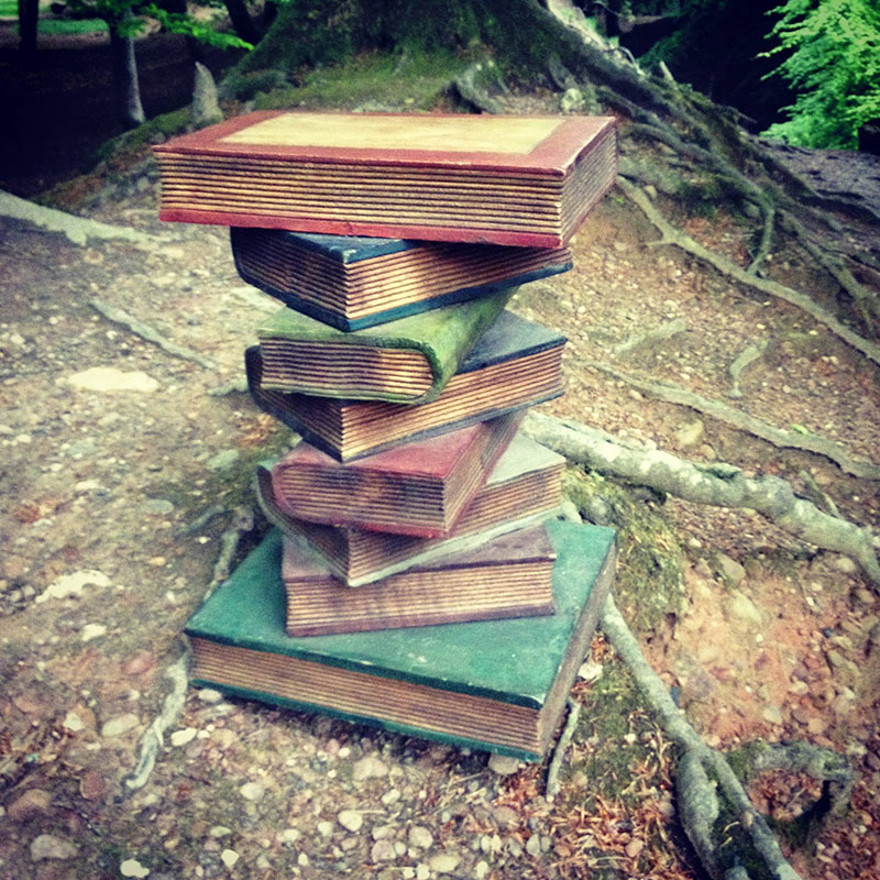 Wooden Book Stack 2
